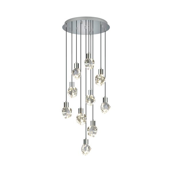 LED závěsné svítidlo ve stříbrné barvě se skleněným stínidlem ø 51,5 cm Verano – Trio Select