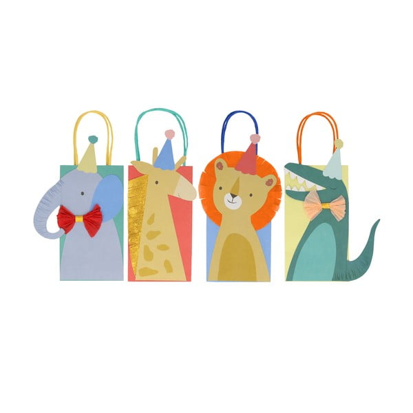 Dárkové tašky v sadě 8 ks 11x6 cm Animal Parade – Meri Meri