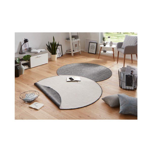 Šedý venkovní koberec NORTHRUGS Miami, ø 140 cm-image-2