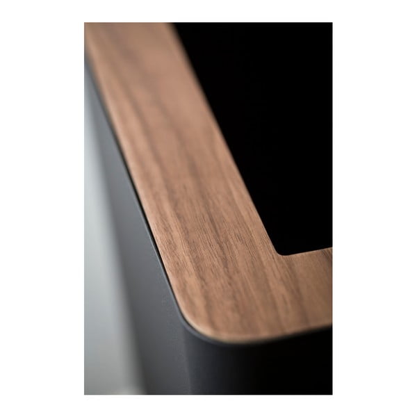 Černý odpadkový koš YAMAZAKI Rin Square-image-3