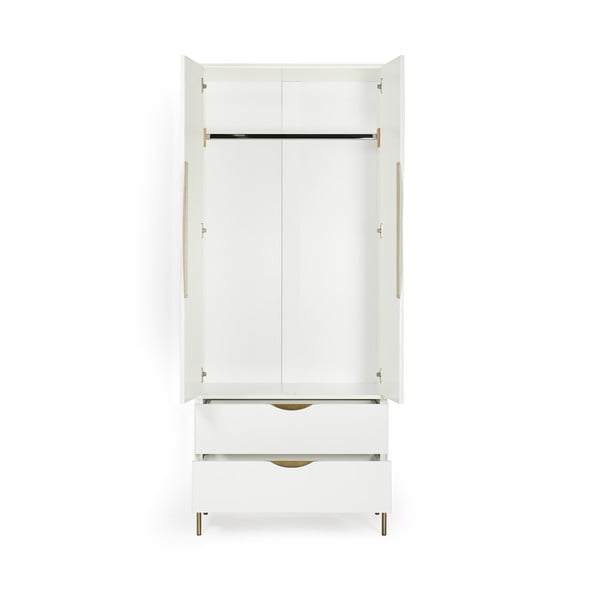Bílá šatní skříň 80x195 cm Kobe - Woodman-image-3