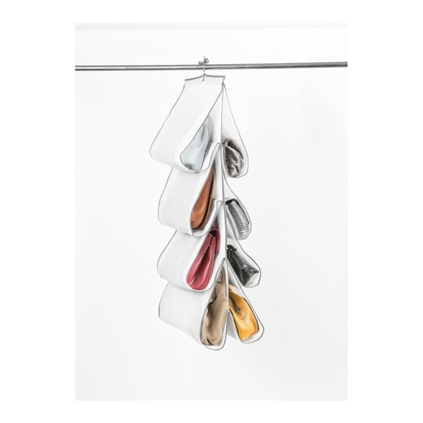 Závěsný bílý organizér na kabelky a tašky Compactor Handbags Organizer-image-2