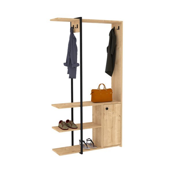 Černá/přírodní předsíňová sestava Kumsal – Kalune Design-image-2