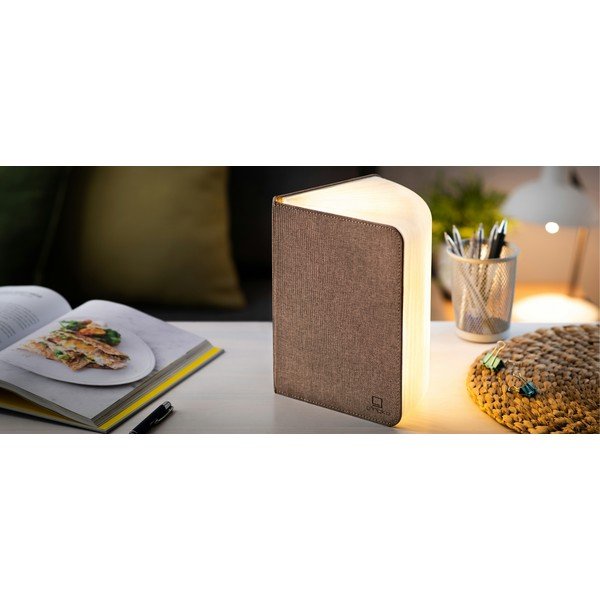 LED stolní lampa s textilním stínidlem (výška 2,5 cm) – Gingko-image-3