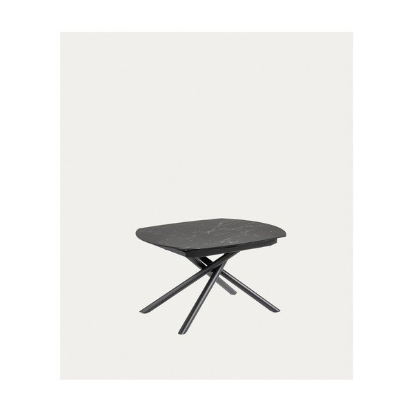 Rozkládací jídelní stůl s přídavnou deskou s keramickou deskou 100x130 cm Yodalia – Kave Home-image-3