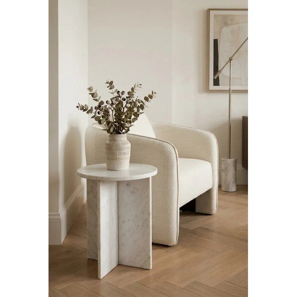 Mramorový kulatý odkládací stolek ø 40 cm Savio – Premier Housewares-image-4