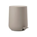 Světle hnědý pedálový plastový odpadkový koš 3 l Nova – Zone