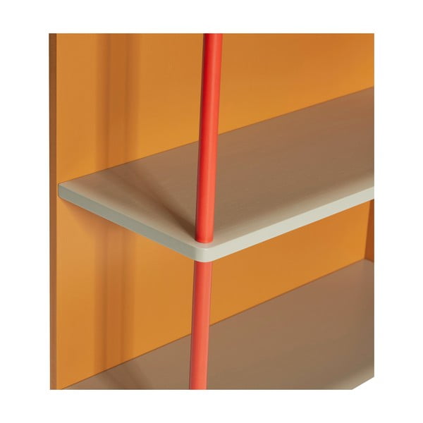 Oranžová nástěnná knihovna z jasanového dřeva 60x109 cm Apollo – Hübsch-image-4