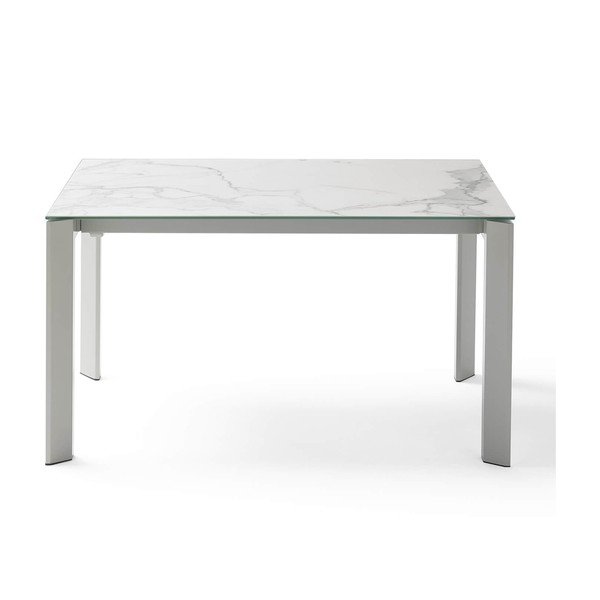 Šedý rozkládací jídelní stůl sømcasa Lisa Blanco, délka 140/200 cm-image-1