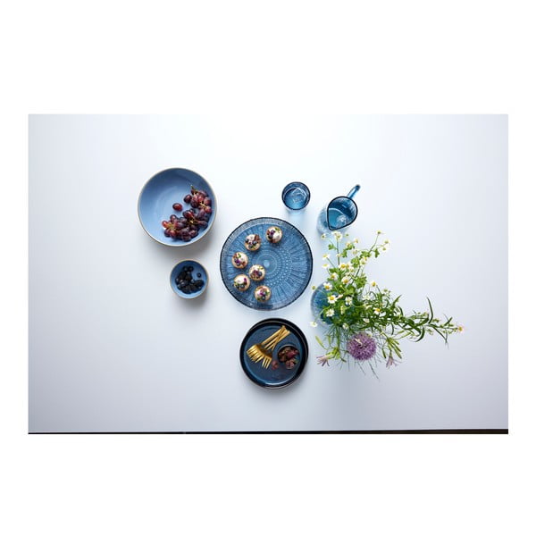 Modrý skleněný servírovací talíř ø 30 cm Kusintha – Bitz-image-3