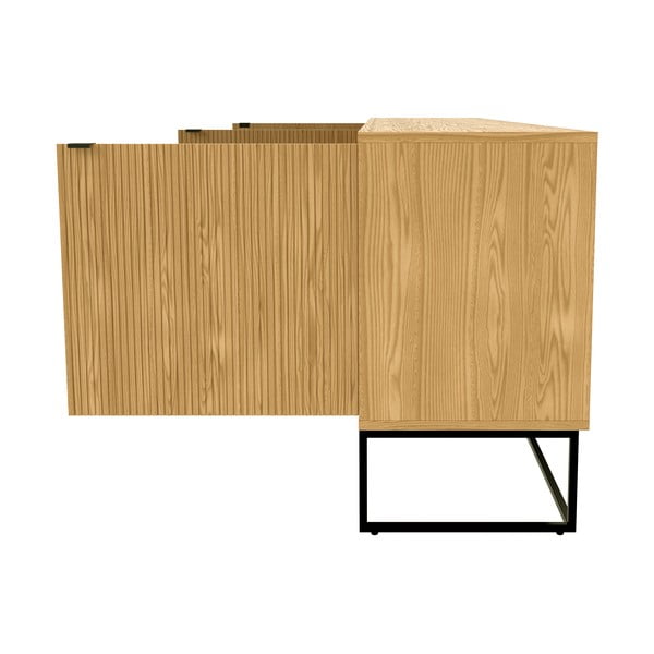 Nízká komoda v dekoru dubu v přírodní barvě 235x76 cm Bali – Tenzo-image-3