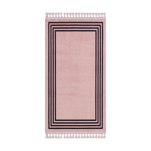 Růžový pratelný koberec běhoun 200x80 cm - Vitaus