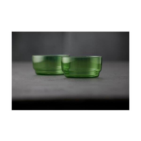 Zelené skleněné misky v sadě 2 ks 500 ml Torino – Lyngby Glas-image-2