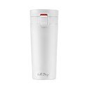 Bílý cestovní termohrnek Vialli Design Fuori, 400 ml