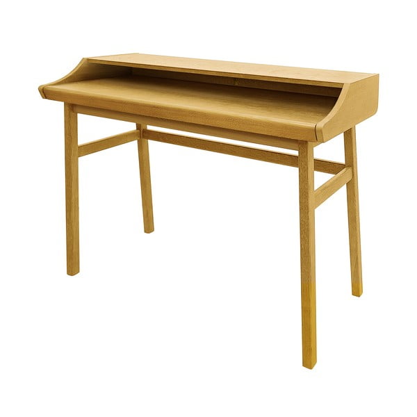 Pracovní stůl v dekoru dubu se sekretářem 44x115 cm Carteret – Woodman-image-2