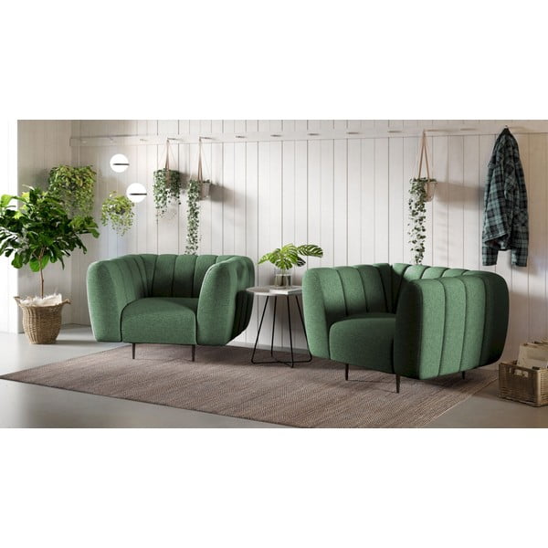 Tmavě zelené křeslo Shel – Ghado-image-4