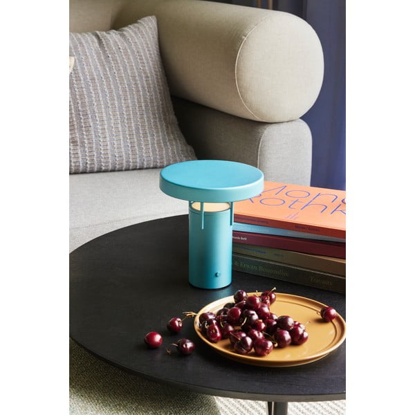 Modrá LED stmívatelná stolní lampa (výška 20 cm) BringMe – Hübsch-image-1