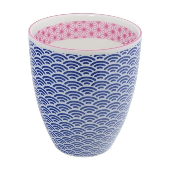 Modrorůžový porcelánový hrnek na čaj Tokyo Design Studio Wave