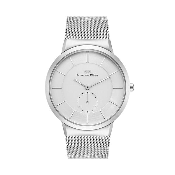 Pánské hodinky ve stříbrné barvě s bílým ciferníkem Rhodenwald & Söhne Trademaster