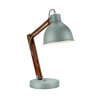 Šedá stolní lampa LAMKUR Marcello