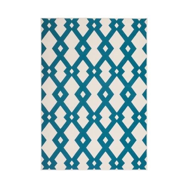Modro-bílý koberec Kayoom Stella 100 Blue, 120 x 170 cm