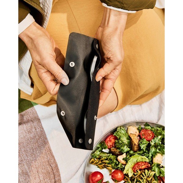 Nerezové jídelní vidličky v sadě 4 ks ve stříbrné barvě Spork – Black + Blum-image-4