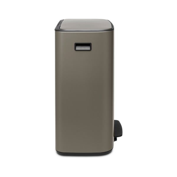 Šedý nášlapný ocelový odpadkový koš na tříděný odpad 2x30 l Bo – Brabantia-image-4