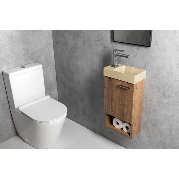 Krémové betonové umývátko 31x17 cm Piccolino – Sapho-image-4