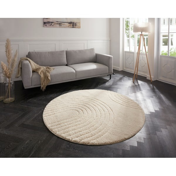 Krémově bílý koberec Mint Rugs Norwalk Fergus, ø 160 cm-image-1