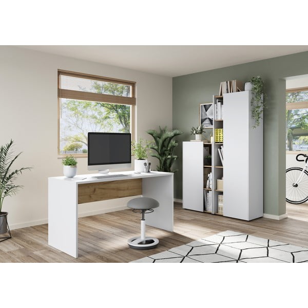 Pracovní stůl s bílou deskou 60x140 cm Hasselt – Germania-image-1