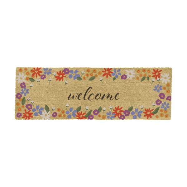 Rohožka z kokosového vlákna 40x120 cm Welcome Floral – Artsy Doormats