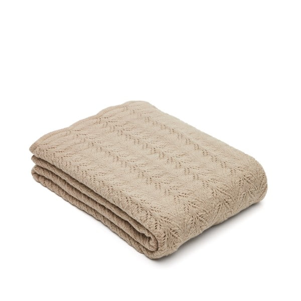 Pletená deka z vlny a směsi vláken 130x170 cm Malik – Kave Home