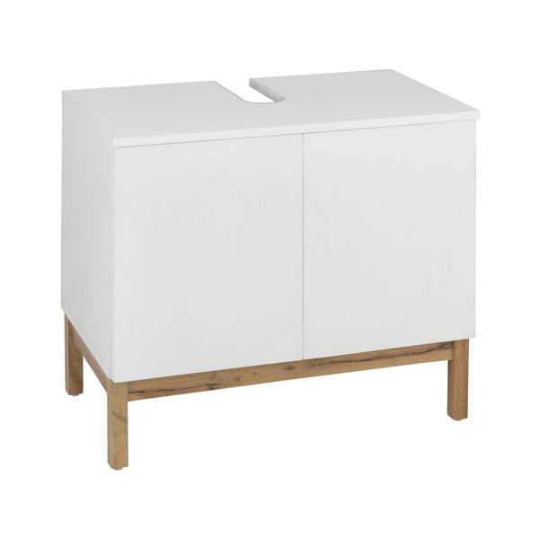 Bílá skříňka pod umyvadlo 56x35 cm Mirza – Støraa-image-1