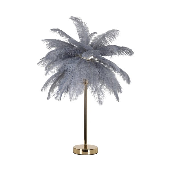 Stolní lampa v šedo-zlaté barvě (výška 55 cm) Palm – Mauro Ferretti
