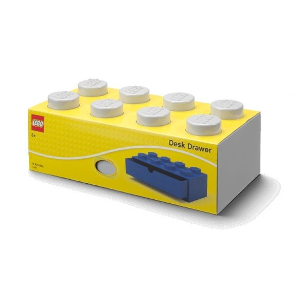 Šedý stolní box se zásuvkou LEGO® Brick, 31,6 x 11,3 cm-image-4