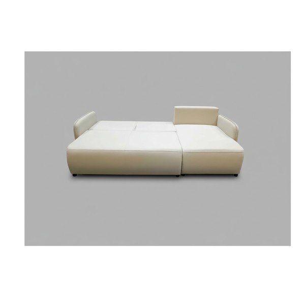 Krémová rozkládací/s úložným prostorem rohová pohovka (levý roh/s lenoškou) Nanea - II. jakost – Makamii-image-4