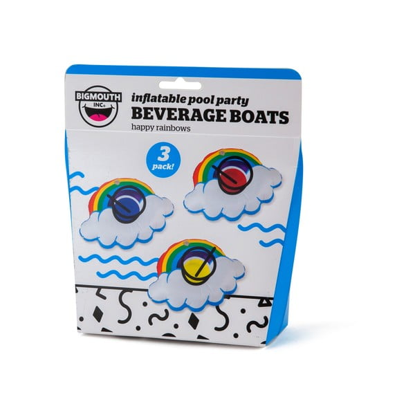 Sada 3 nafukovacích kruhů na nápoje ve tvaru duhy Big Mouth Inc.-image-2