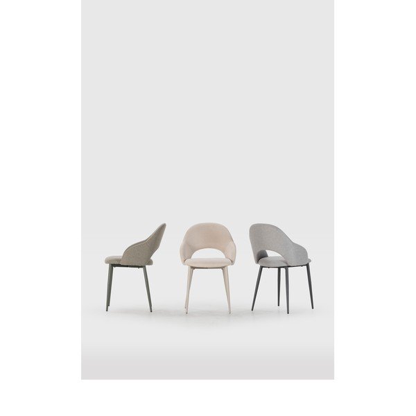 Světle šedé čalouněné jídelní židle v sadě 2 ks Lia – Marckeric-image-1