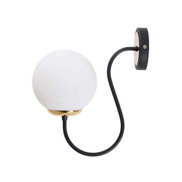 Černobílé nástěnné svítidlo ø 15 cm Oslo – Squid Lighting