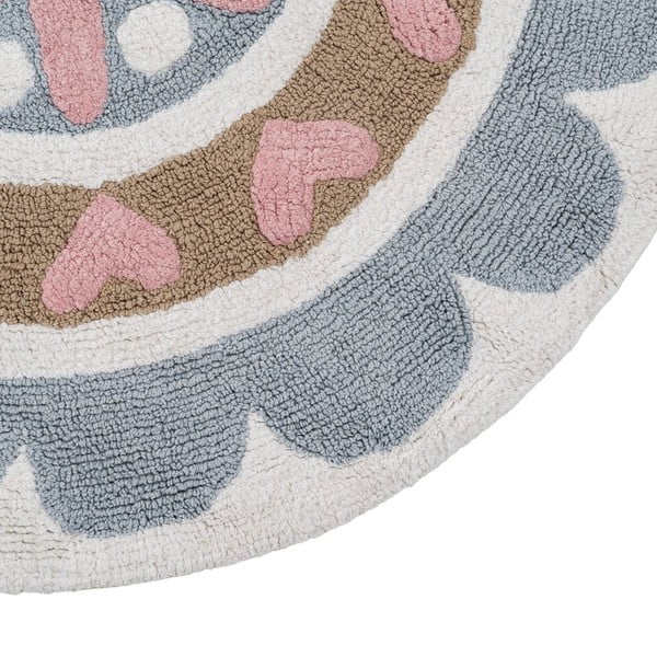 Bavlněný dětský koberec ø 100 cm Flower – Ixia-image-4