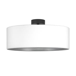 Bílé stropní svítidlo s detailem ve stříbrné barvě Bulb Attack Tres XL, ⌀ 45 cm