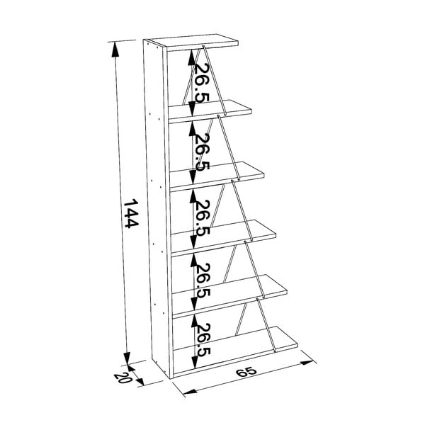 Knihovna v dekoru ořechového dřeva Rafevi Tars Mini-image-4