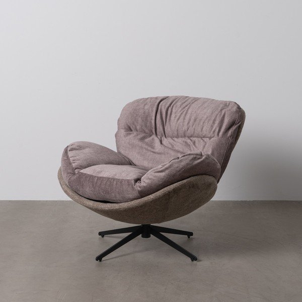 Béžové sametové křeslo Comfo – Ixia-image-1