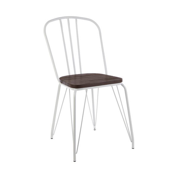 Bílá/v přírodní barvě jídelní židle z jilmového dřeva District – Premier Housewares