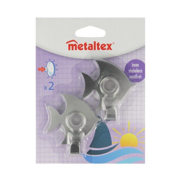 Sada 2 háčků s přísavkou Metaltex Pesce-image-2