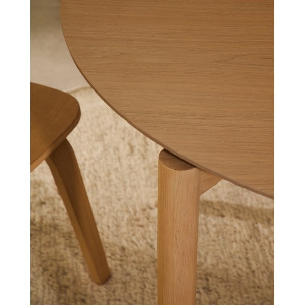 Kulatý jídelní stůl v dekoru jasanu ø 110 cm Indara – Kave Home-image-2