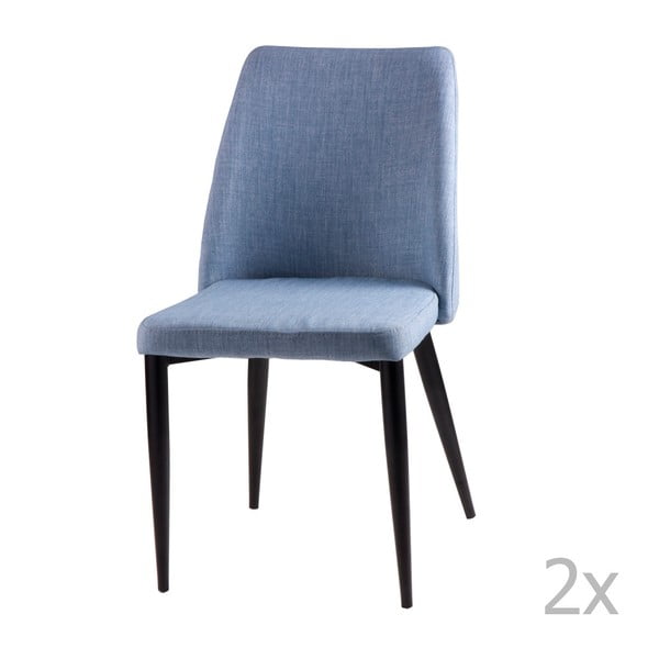 Sada 2 světle modrých jídelních židlí sømcasa Melissa