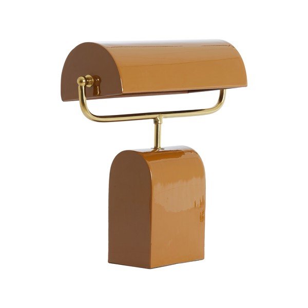Oranžová kovová stolní lampa (výška 38 cm) Cardona – Light & Living