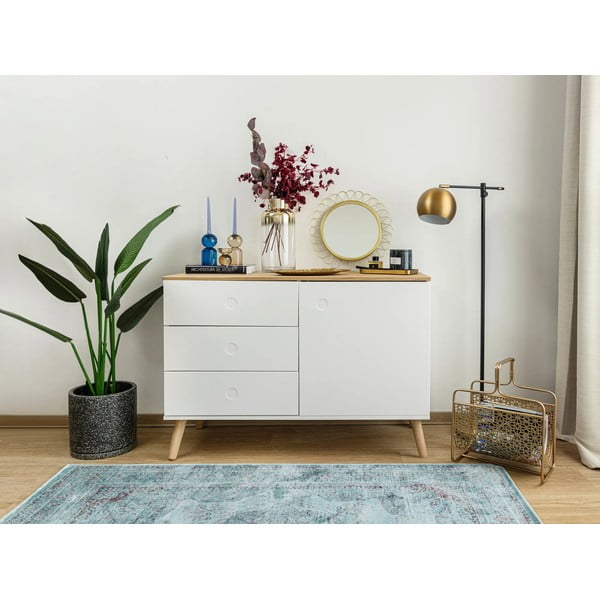 Modrý koberec z viskózy Universal Lara Aqua, 120 x 170 cm-image-1