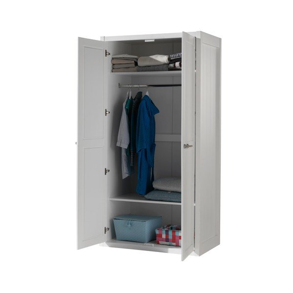 Bílá dětská šatní skříň Vipack Lewis, šířka 100 cm-image-1